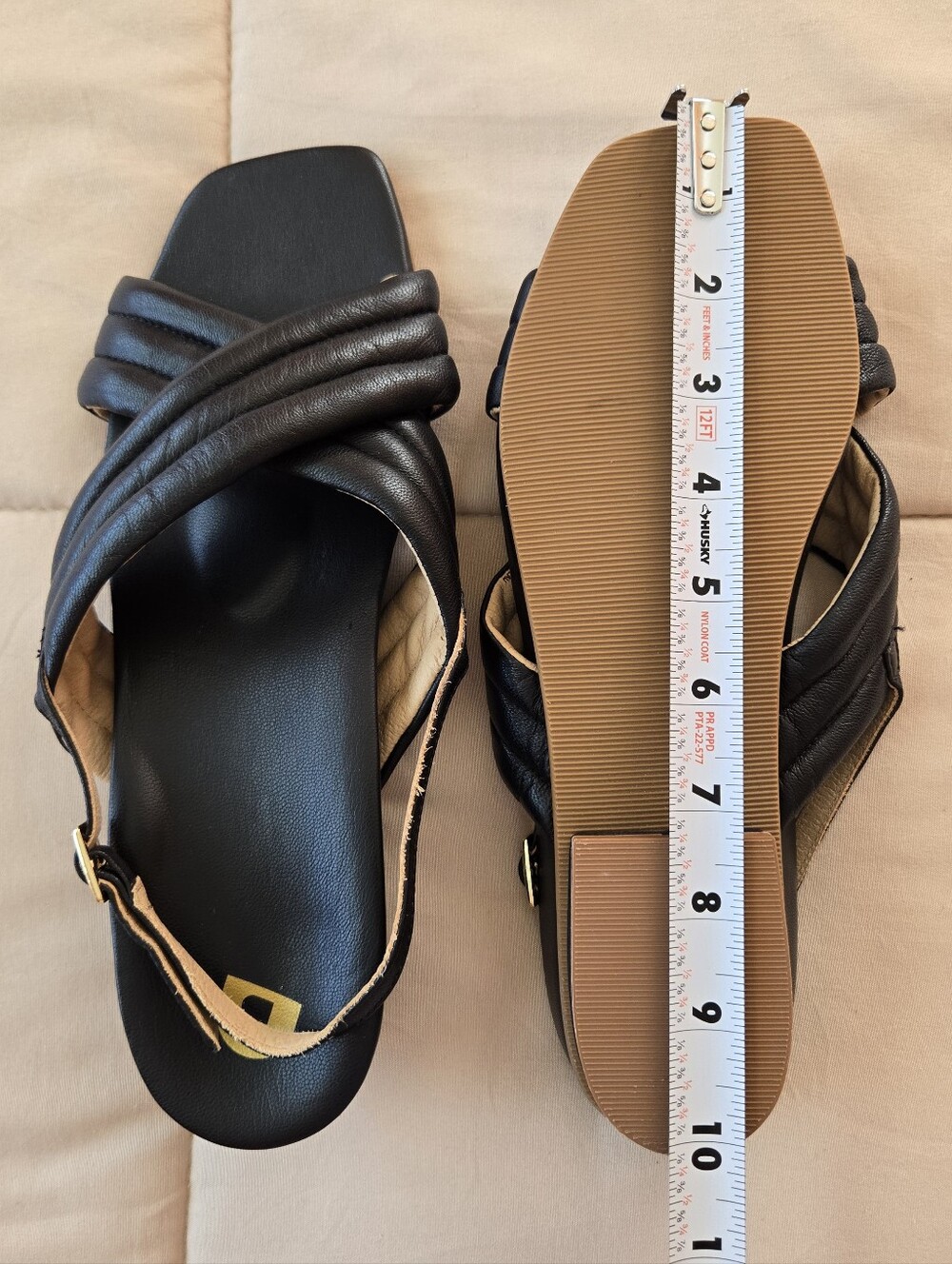 Bared Footwear Black Leather Batis Criss Cross strap sandals, EU 41 - Picture 9 of 9